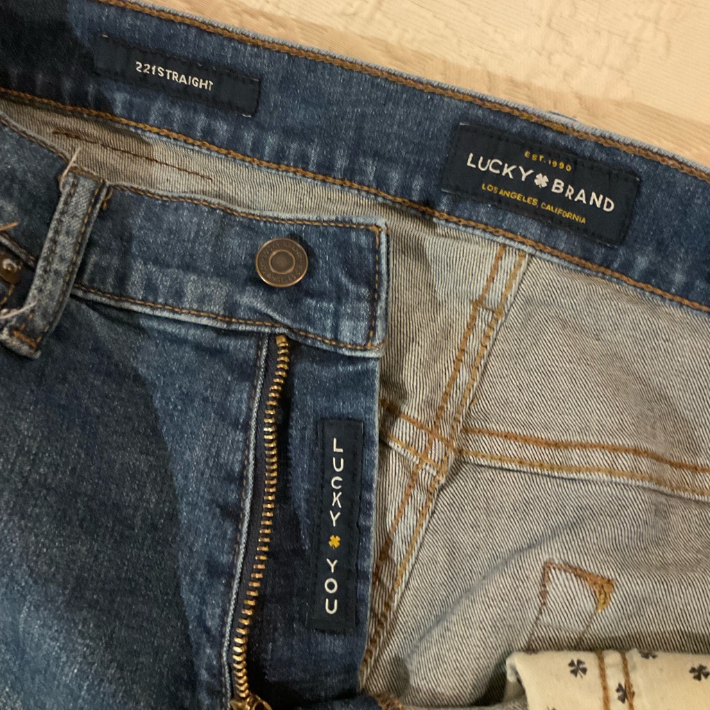Lucky Brand 221 Men's 36x32 Jeans Original Straight Fit Blue Denim